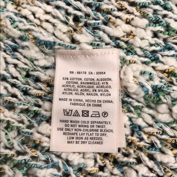 MOTH by Anthropologie Hooded Chunky Knit Cardigan Spring Colors Pockets Open - Picture 10 of 11